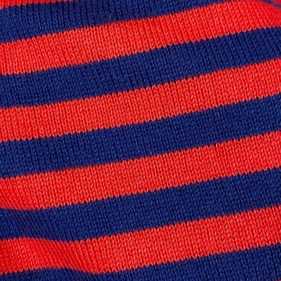 Sail to Sable Red, Blue Striped Bell Sleeve Dress - Picture 6 of 7